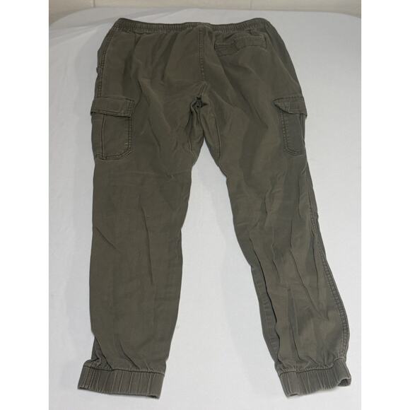 Faded Glory Pants Men Medium Cargo Jogger Streetwear Style Army Green Ankle Cuff - Picture 2 of 12